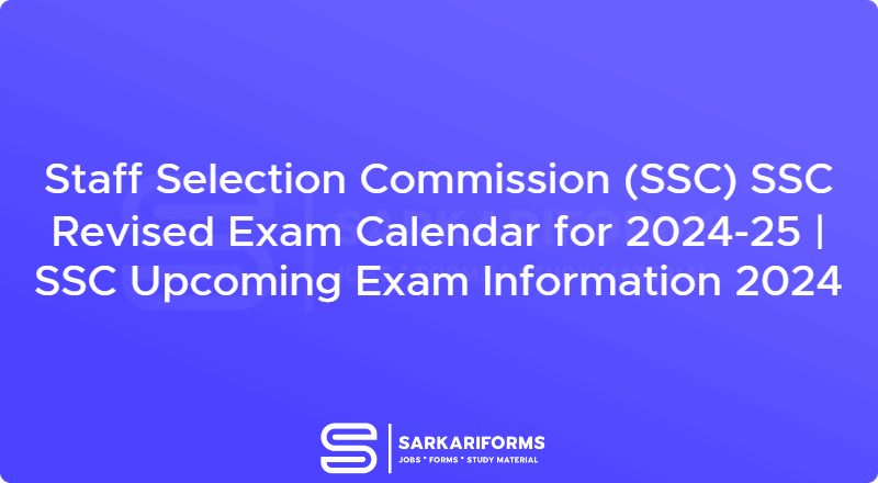 Staff Selection Commission Ssc Ssc Revised Exam Calendar For